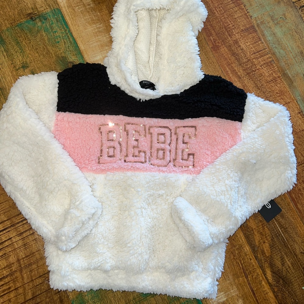 bebe pullover hoodie. SZ. 6X. NWT - Picture 2 of 5